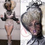 Lady Gaga covered face outfit aces awards