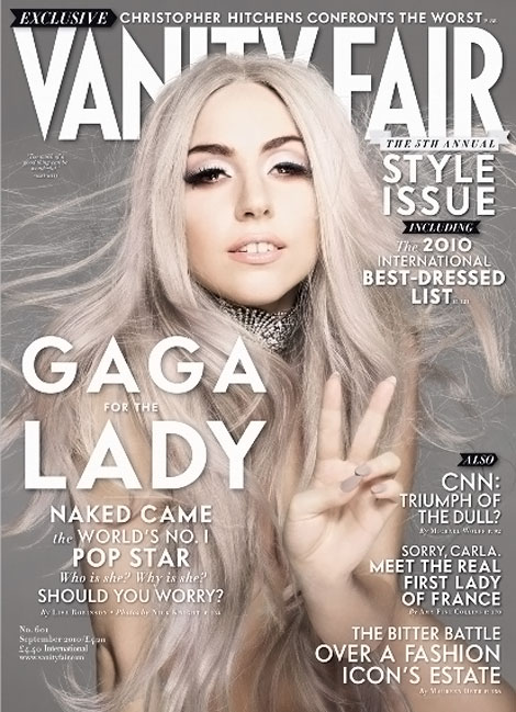 Lady Gaga Vanity Fair September 2010 cover. With or without nose job 