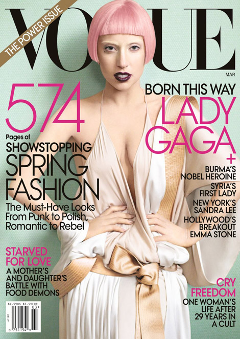 lady gaga 2011 album cover. Lady Gaga Vogue March 2011