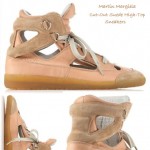 Martin Margiela Cut Out Suede High Top Sneakers