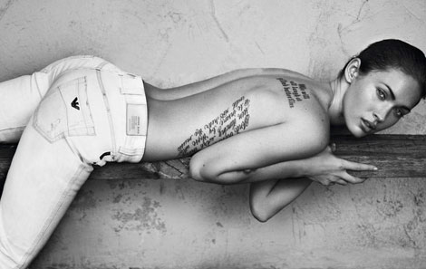 megan fox armani underwear pictures. Megan Fox Armani jeans 2011 ad