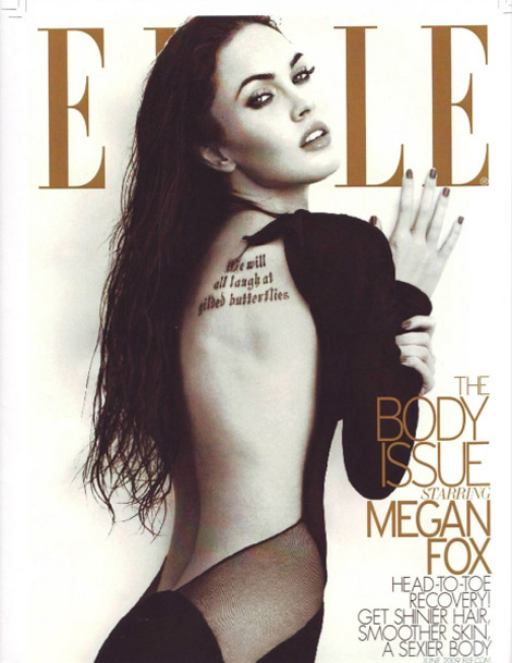 megan fox makeup looks. Megan Fox Elle June 2009