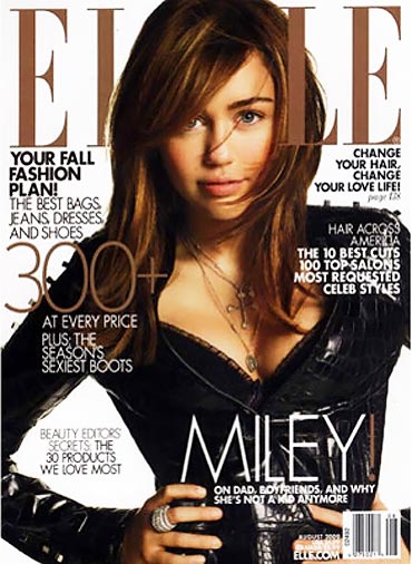 Miley Cyrus Elle August 2009 cover