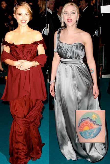 Natalie Portman and Scarlett Johansson at the Other Boleyn Girl Premiere in London