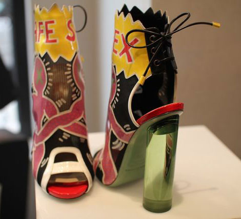 Nicholas Kirkwood Keith Haring shoes collection laceback booties