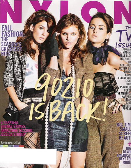 Nylon September 2008 TV Issue 90210 is back cover Yes the kids have money 