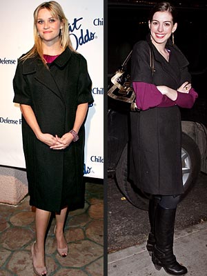 Reese Witherspoon and Anne Hathaway both fell for this Simply Vera Vang coat 