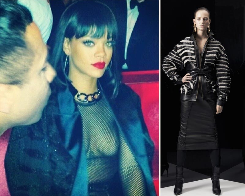 Celebrities Sheer Top Face-Off: Rihanna Fishnet Vs. Kim Kardashian Vienna Ball