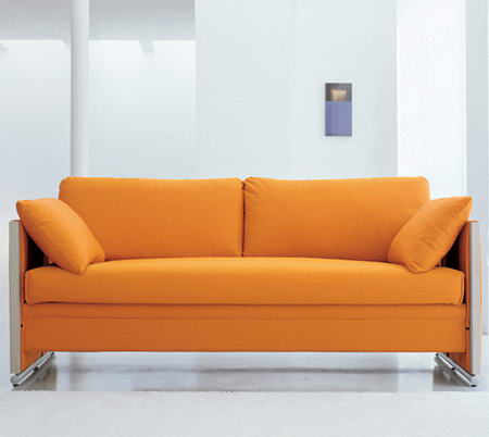 Sofa on Via  Check Out This Crazy Orange Sofa   S Side Job