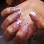 Glittery Glamorous Wedding Manicure