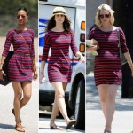 Dress Of The Season: Three Quarters Sleeve Striped Mini Dress