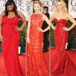 2012 Golden Globes red dresses Amber Riley Dianna Agron Reese Witherspoon