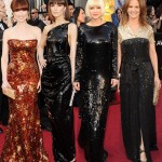 2012 Oscars Red Carpet trend sequined dresses Ellie Kemper Rose Byrne Anna Faris Melissa Leo