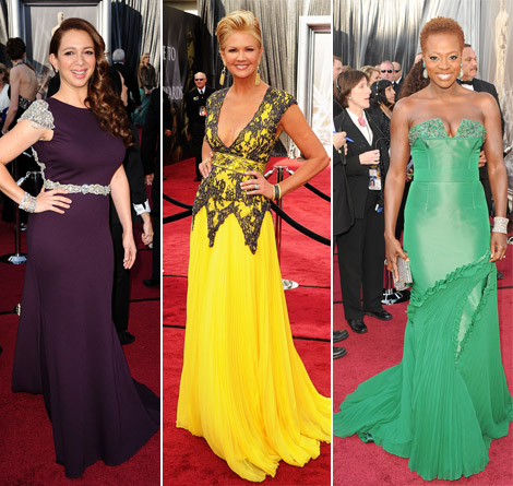 2012 Oscars dresses Maya Rudolph Nancy O Dell Viola Davis