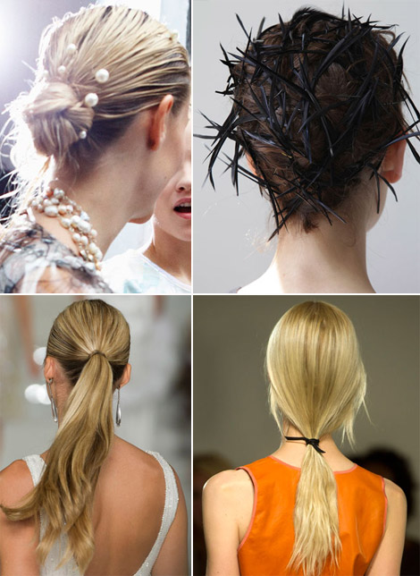 2012 hair trends updos pony tails
