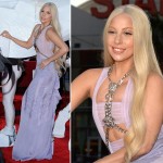 2013 AMAs Red Carpet Lady Gaga lavender Versace dress