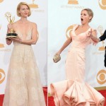2013 Emmy Awards Claire Danes Julie Bowen butter dresses