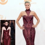 2013 Emmy Awards dresses Heidi Klum burgundy Versace