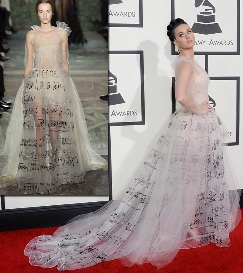 2014 Grammy Awards Katy Perry dress Valentino couture