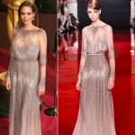 2014 Oscars dresses Angelina Jolie silver sequined Elie Saab