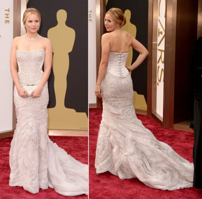 2014 Oscars dresses Kristen Bell Cavalli gown