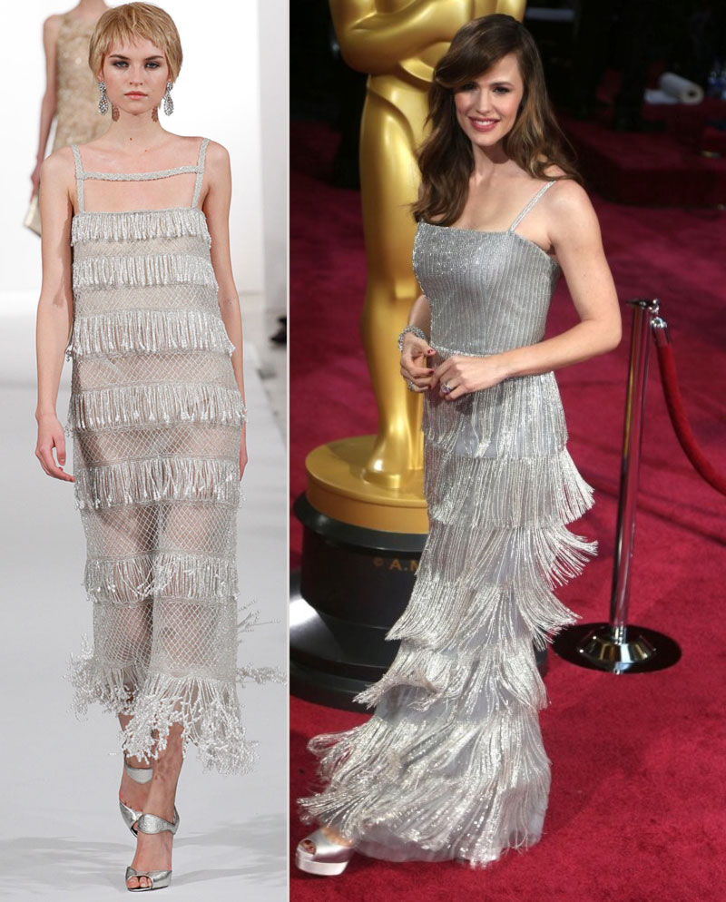 2014 Oscars fashion Jennifer Garner Oscar de la Renta fw14