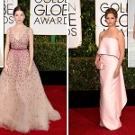 2015 Golden Globes Red Carpet Marchesa dresses Anna Kendrick Camila Alves