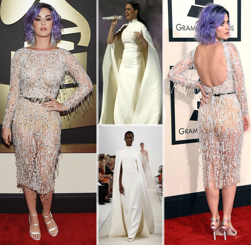 2015 Grammy Awards fashion Katy Perry dresses