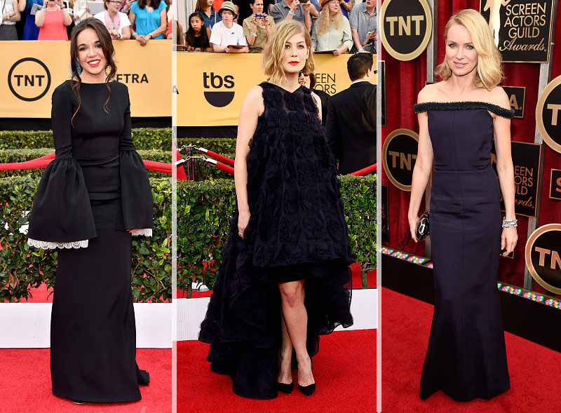 2015 SAG Awards Red Carpet weird dresses Lorelei Linklater Rosamund Pike Naomi Watts