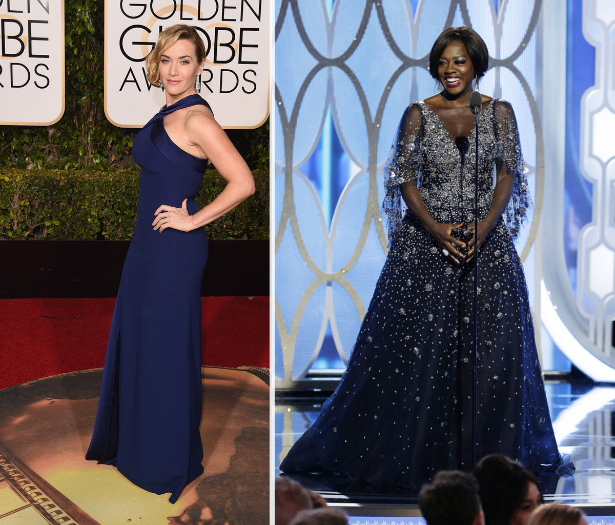 2016 Golden Globes Red Carpet dresses Kate Winslet Viola Davis
