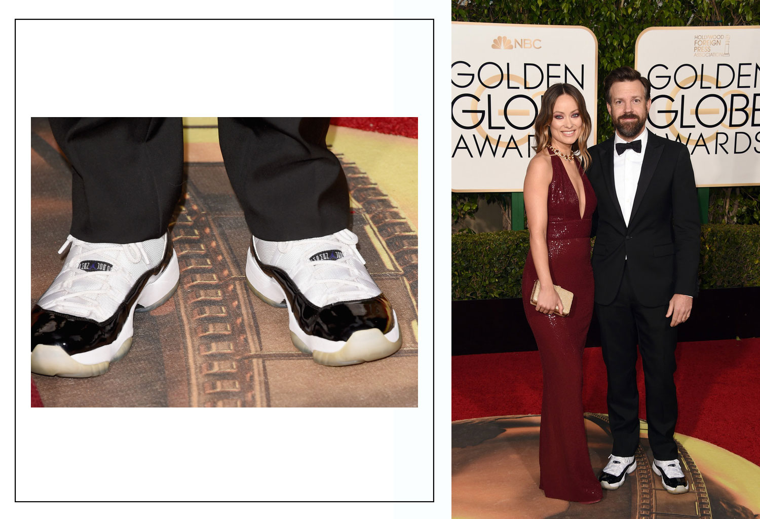 2016 Golden Globes Red Carpet shoes Jason Sudeikis Air Jordan