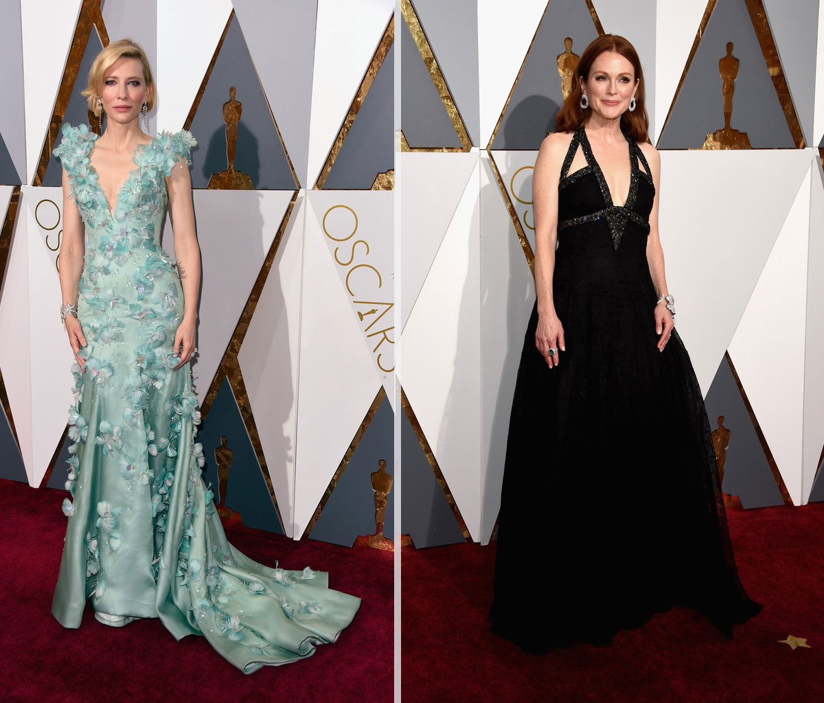2016 Oscars Red Carpet dresses Cate Blanchett Julianne Moore