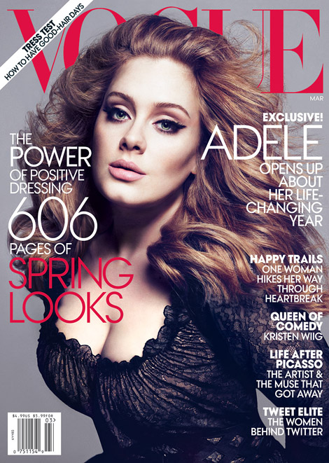 Adele Vogue March 2012 cover