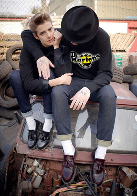Agyness Deyn preparing collection with Dr Martens