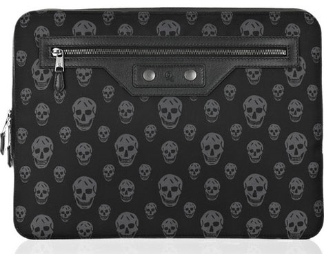 Alexander McQueen skull black laptop case