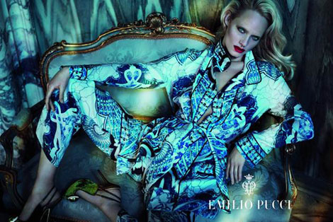 Amber Valletta’s Bleached Eyebrows For Emilio Pucci Fall 2012 Campaign