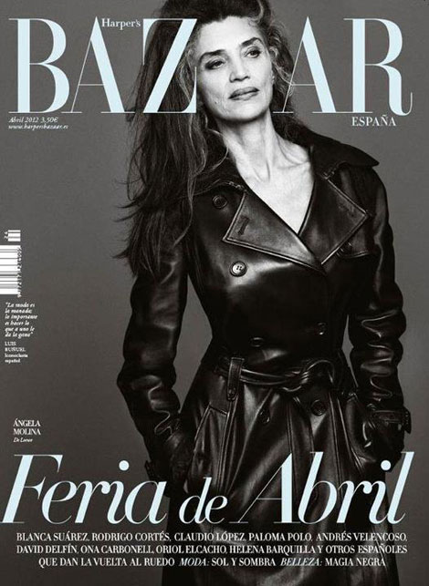 Angela Molina covers Harpers Bazaar