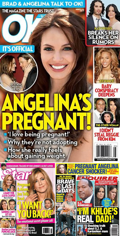 Angelina Jolie is Pregnant Again covers