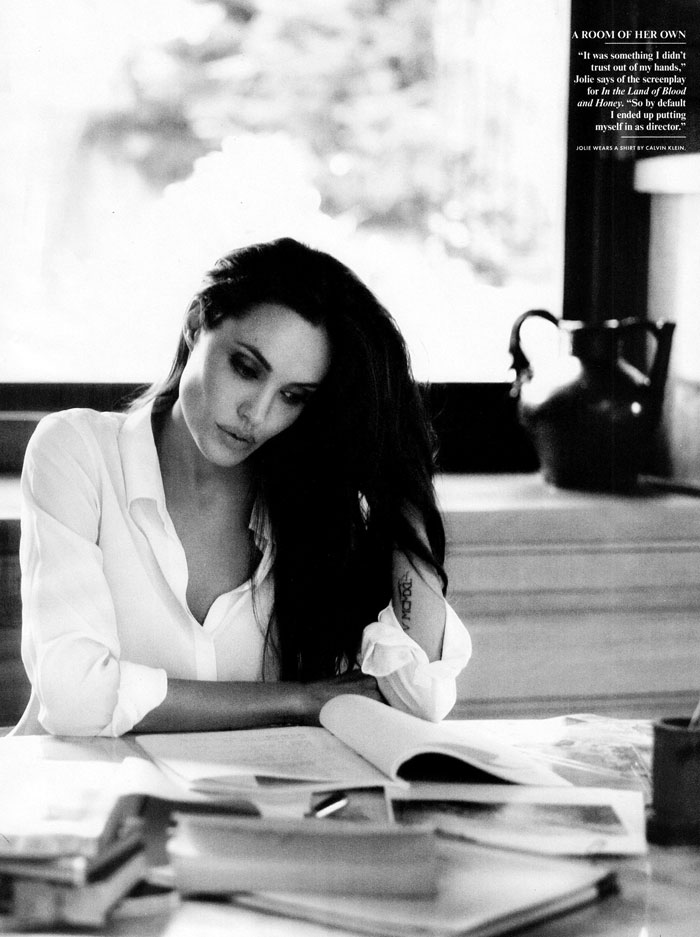 Angelina Jolie Vanity Fair black and white