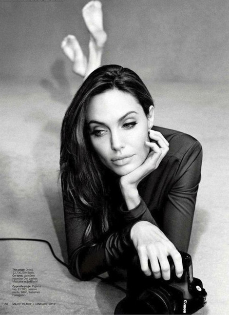 Angelina Jolie beautiful picture Marie Claire January 2012