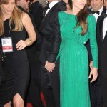 Angelina Jolie green Versace dress Golden Globes 2011 3