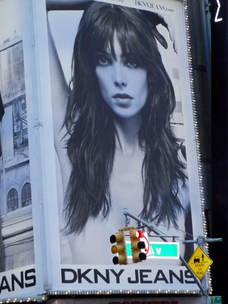 Ashley Greene DKNY Jeans SS 2012 campaign billboard