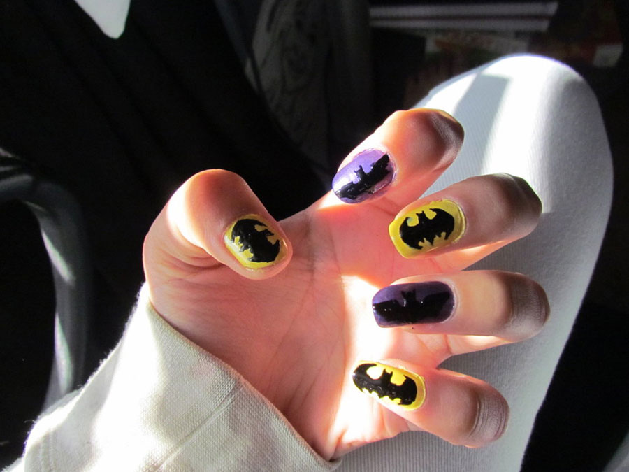 Batman nails for Halloween