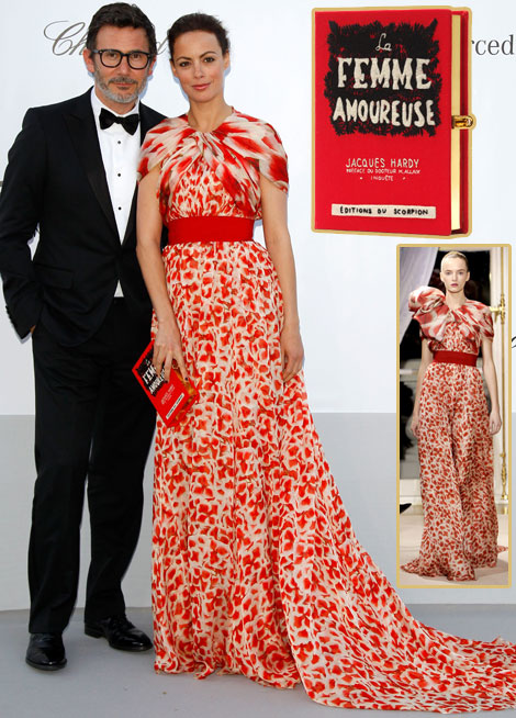 Berenice Bejo Giambattista Valli Couture dress book clutch