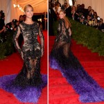 Beyonce black Givenchy couture dress Met Gala 2012