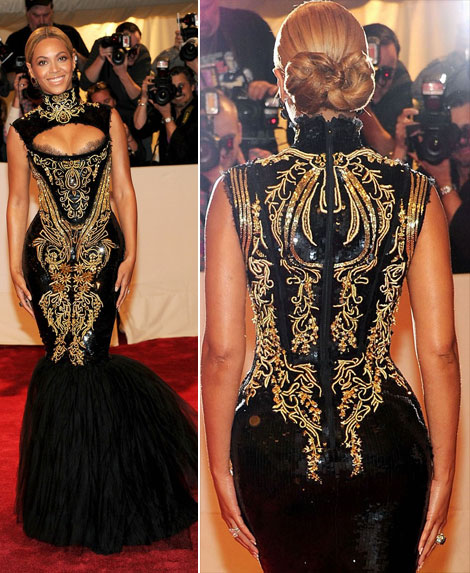 Beyonce black sequined Pucci dress Met Gala 2011