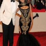 Beyonce black sequined Pucci dress too tight to walk in