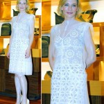 Cate Blanchett stunning in white Louis Vuitton