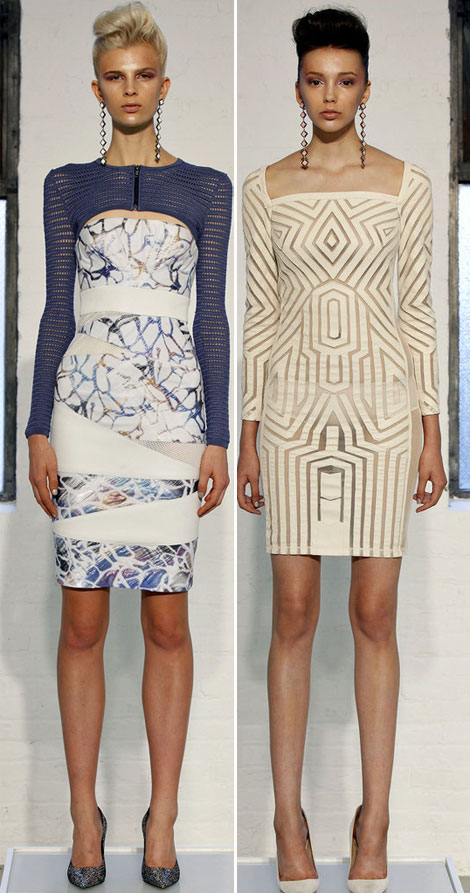 Textured, Edgy Cutouts: Catherine Malandrino Spring Summer 2013 Collection