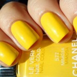 Chanel Mimosa yellow nail polish manicure
